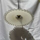 White opaline wavy suspension brass claw vintage lampshade