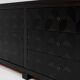 Brutalist Oak Craftsmanship Sideboard, 1960s/70s, Germany, Brass Accents