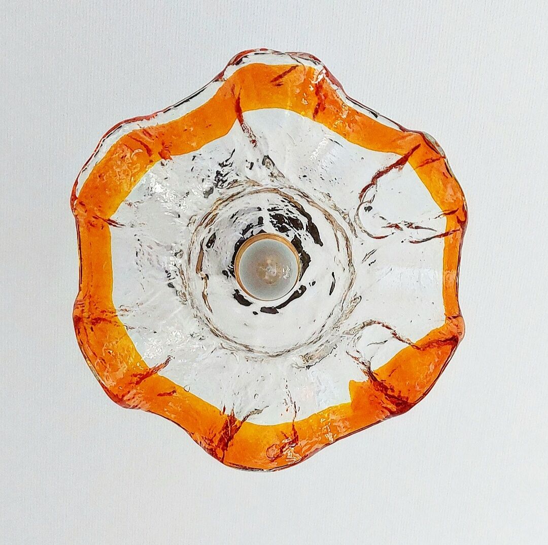Suspension vintage verre moulé