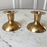 Duo of brass candle holders 20s