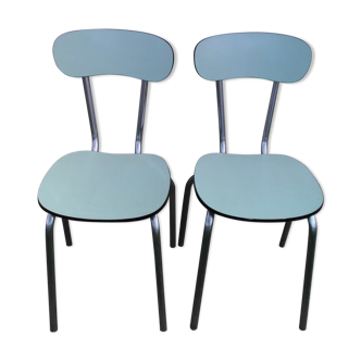 Set of 3 chairs formica green bean folder