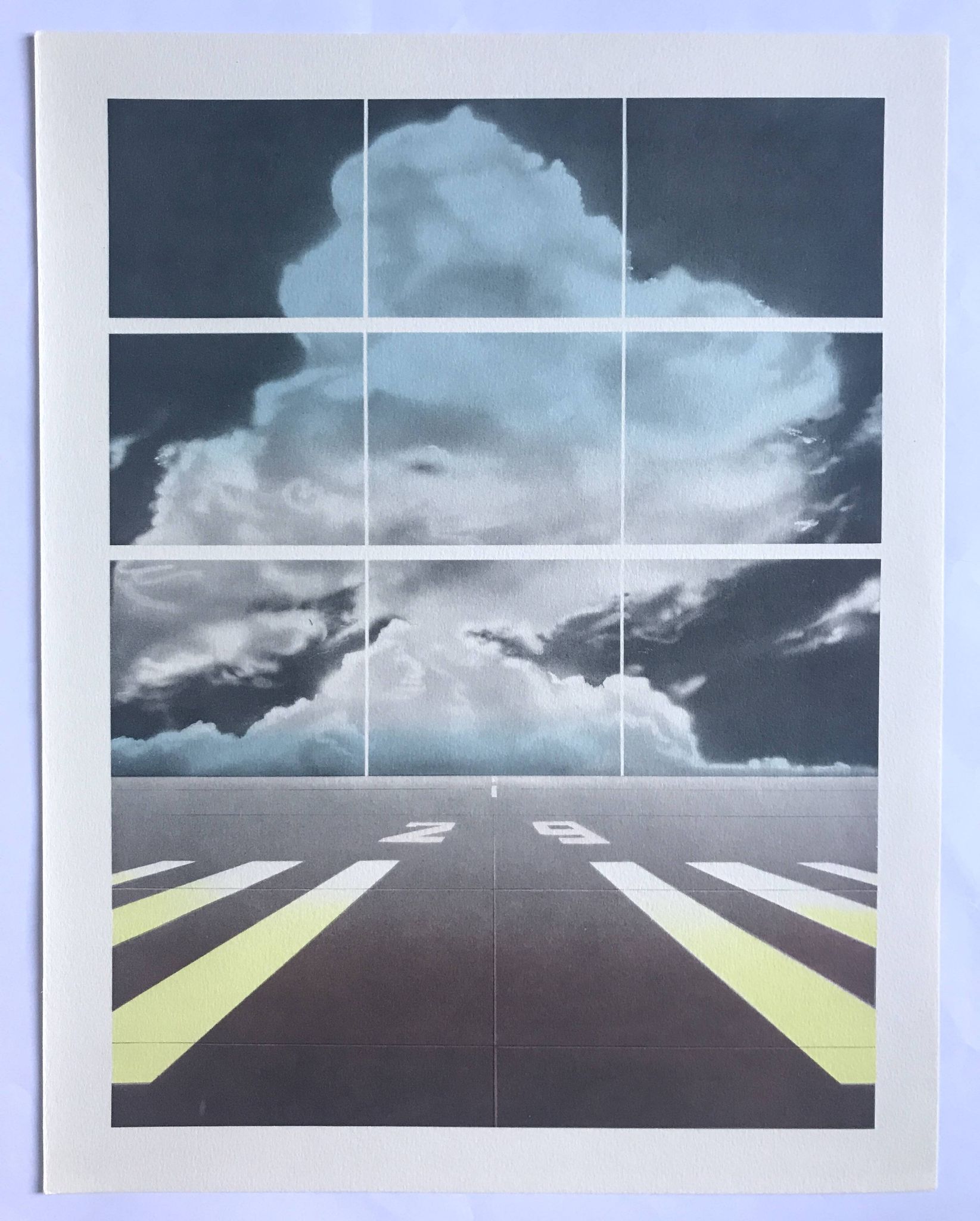 Set of 4 original lithographs by Peter Klasen, 1978. The air.