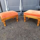 Paire de tabourets anciens style Louis XVl