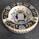 Ceramic ashtray painted coat of arms saint malo 14.5 cm