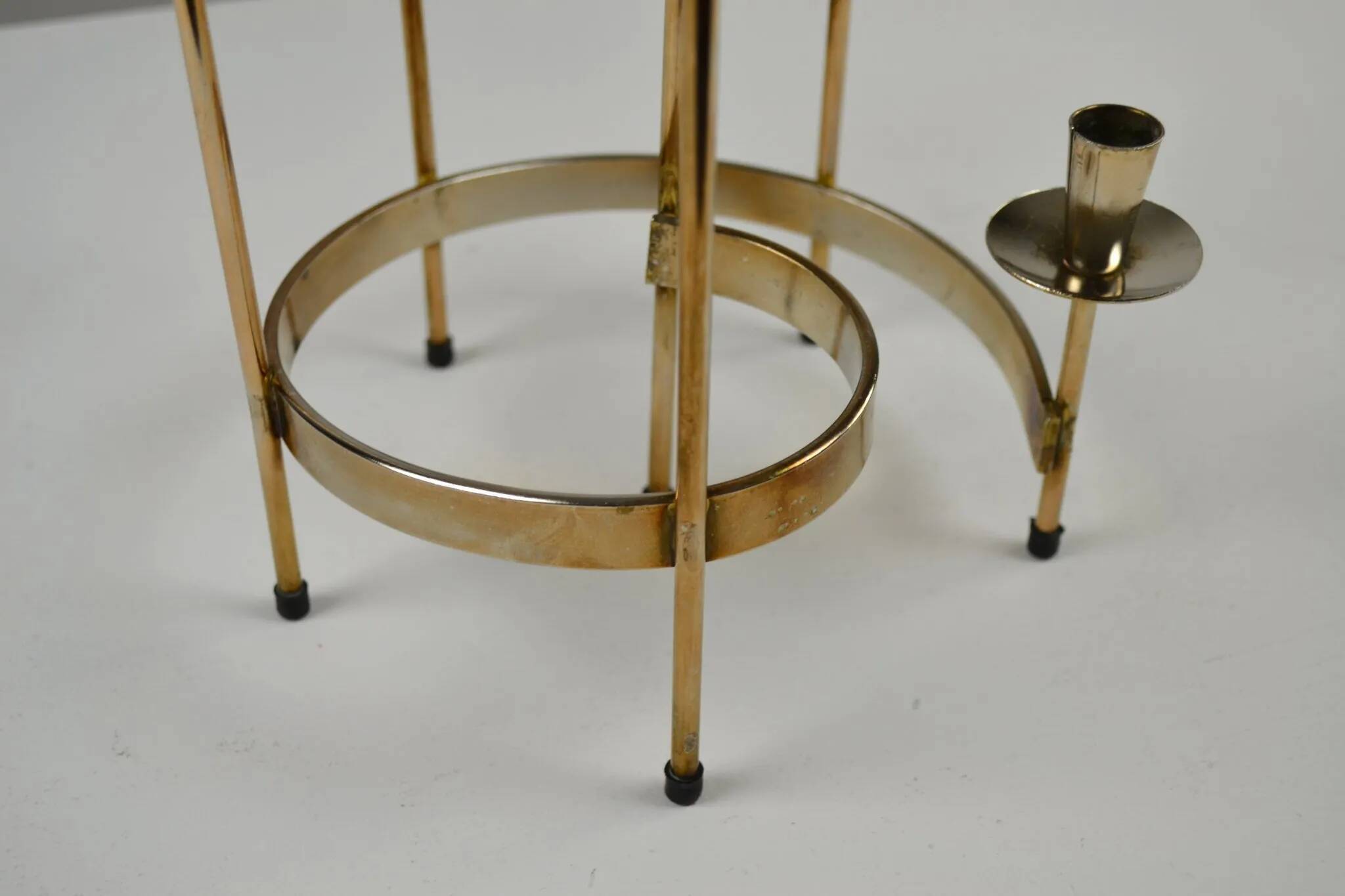Set of Brass “Swirl” and “Spiral” Candle Holders by Gunnar Ander for Ystad-Metall, Sweden, 1960s