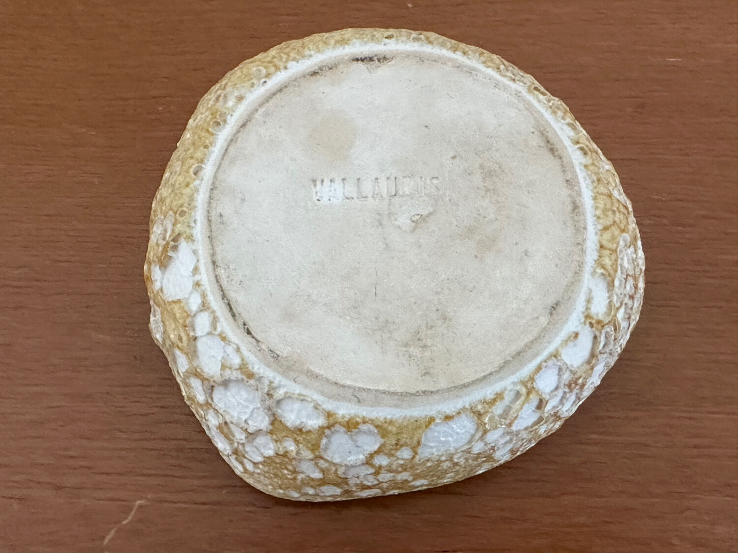 Vallauris ceramic empty pocket bowl vintage Fat Lava