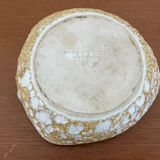 Vallauris ceramic empty pocket bowl vintage Fat Lava