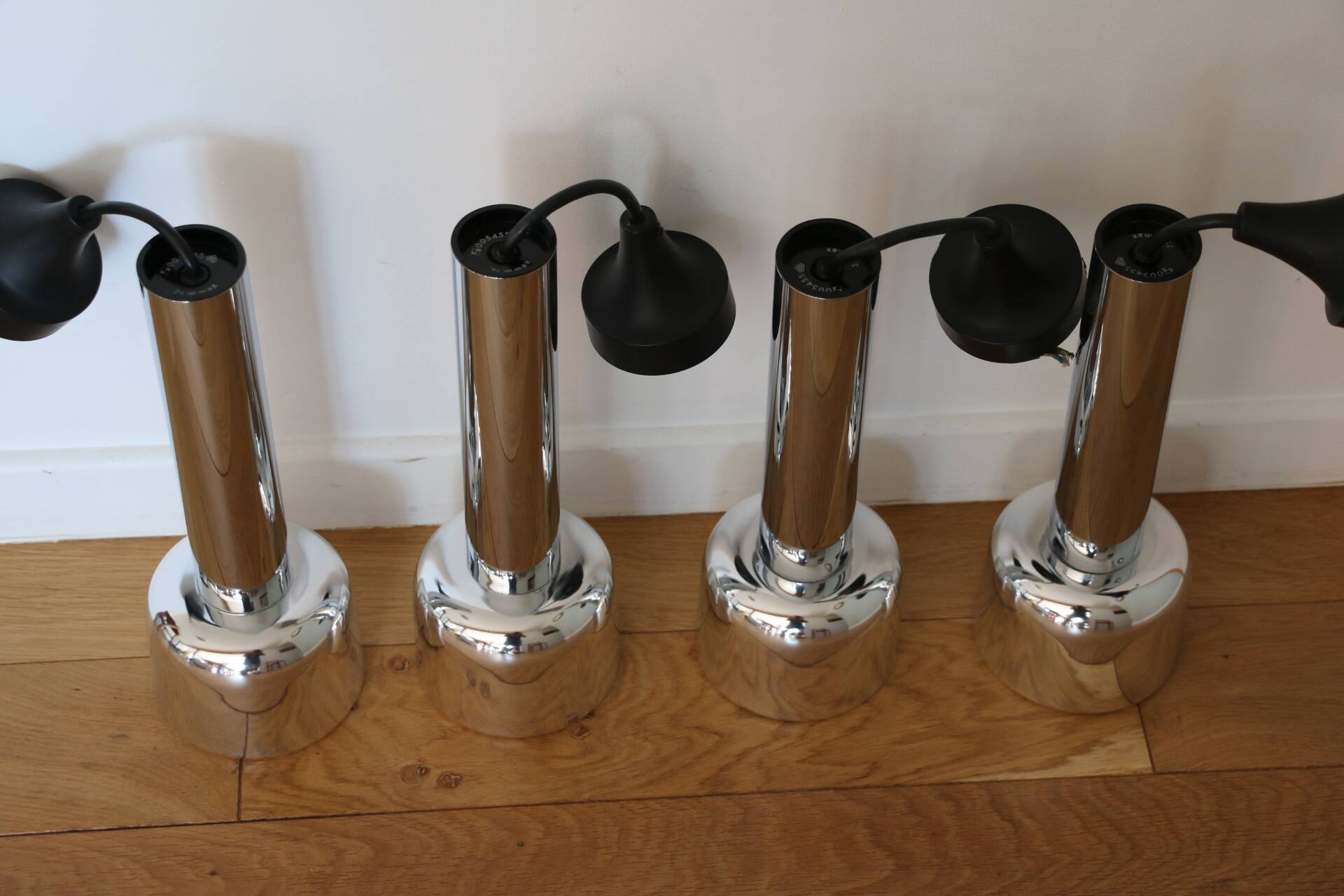 4 German portable lamps / suspensions 1970