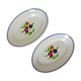 2 vintage Badonviller dishes