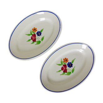 2 vintage Badonviller dishes