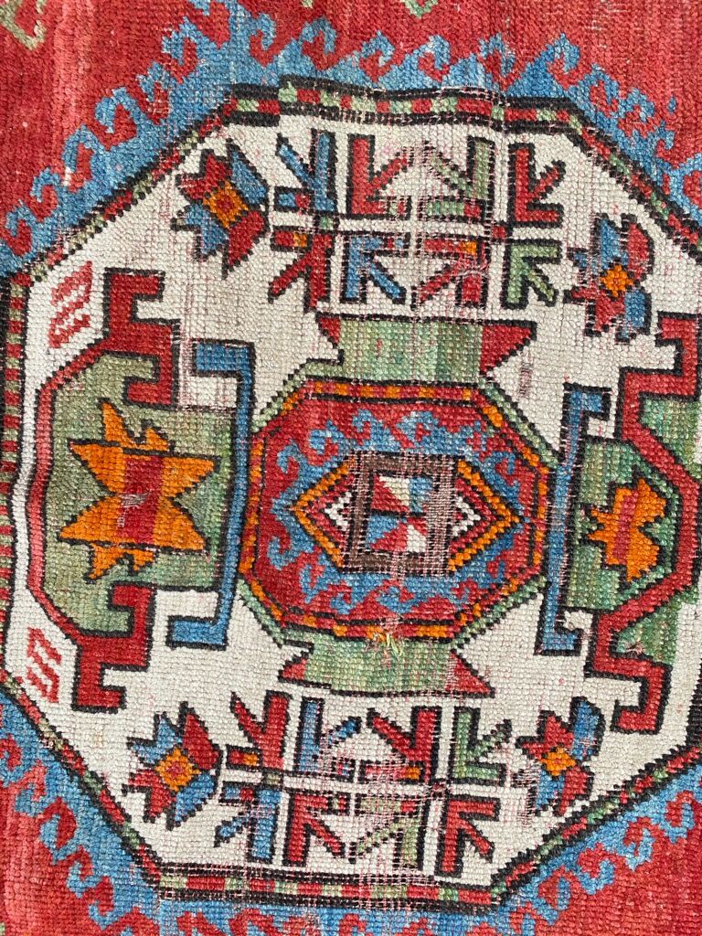 Kazak ancient Caucasian carpet 152x195 cm