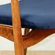 Danish office armchair vintage - navy blue