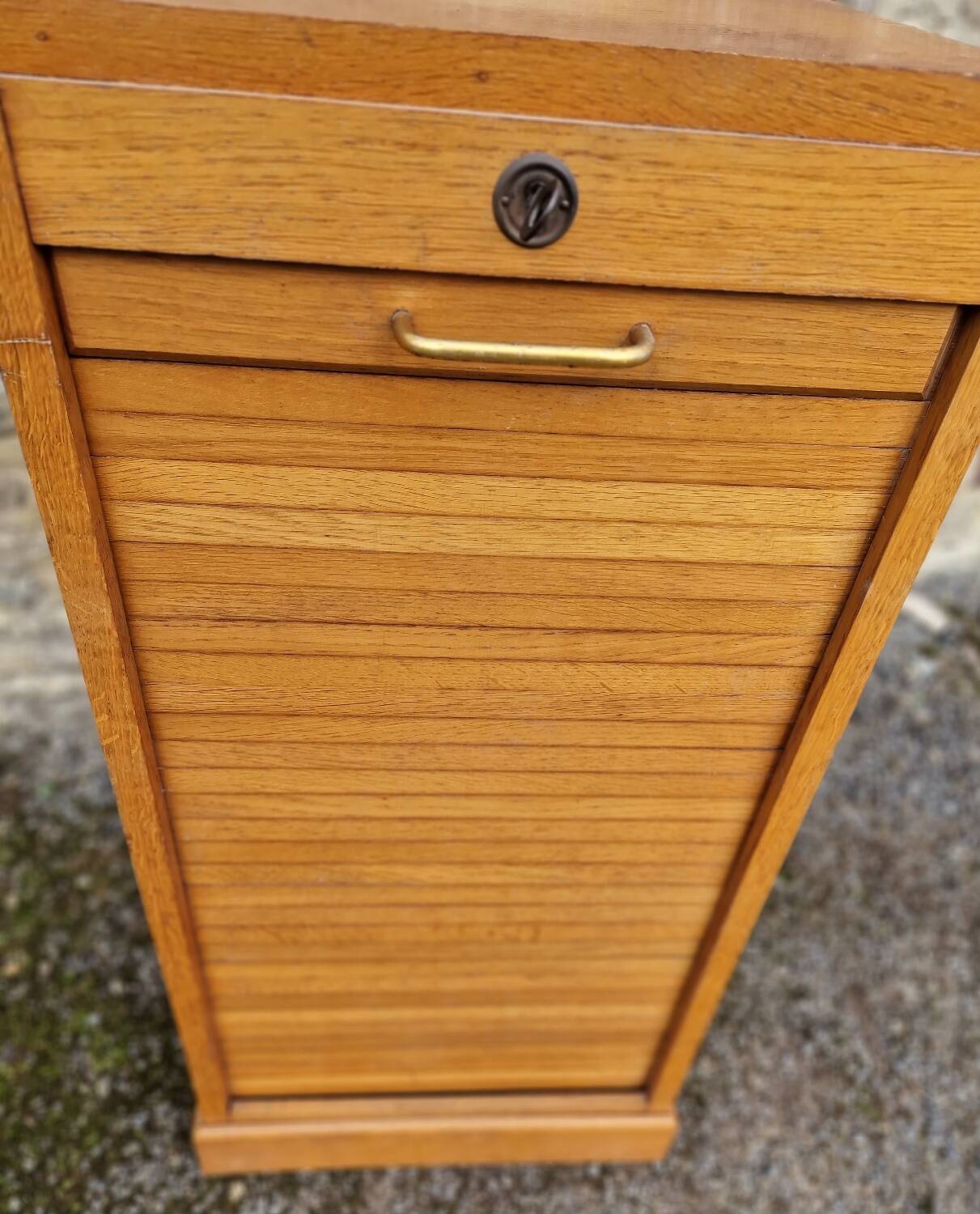 60s curtain filing cabinet