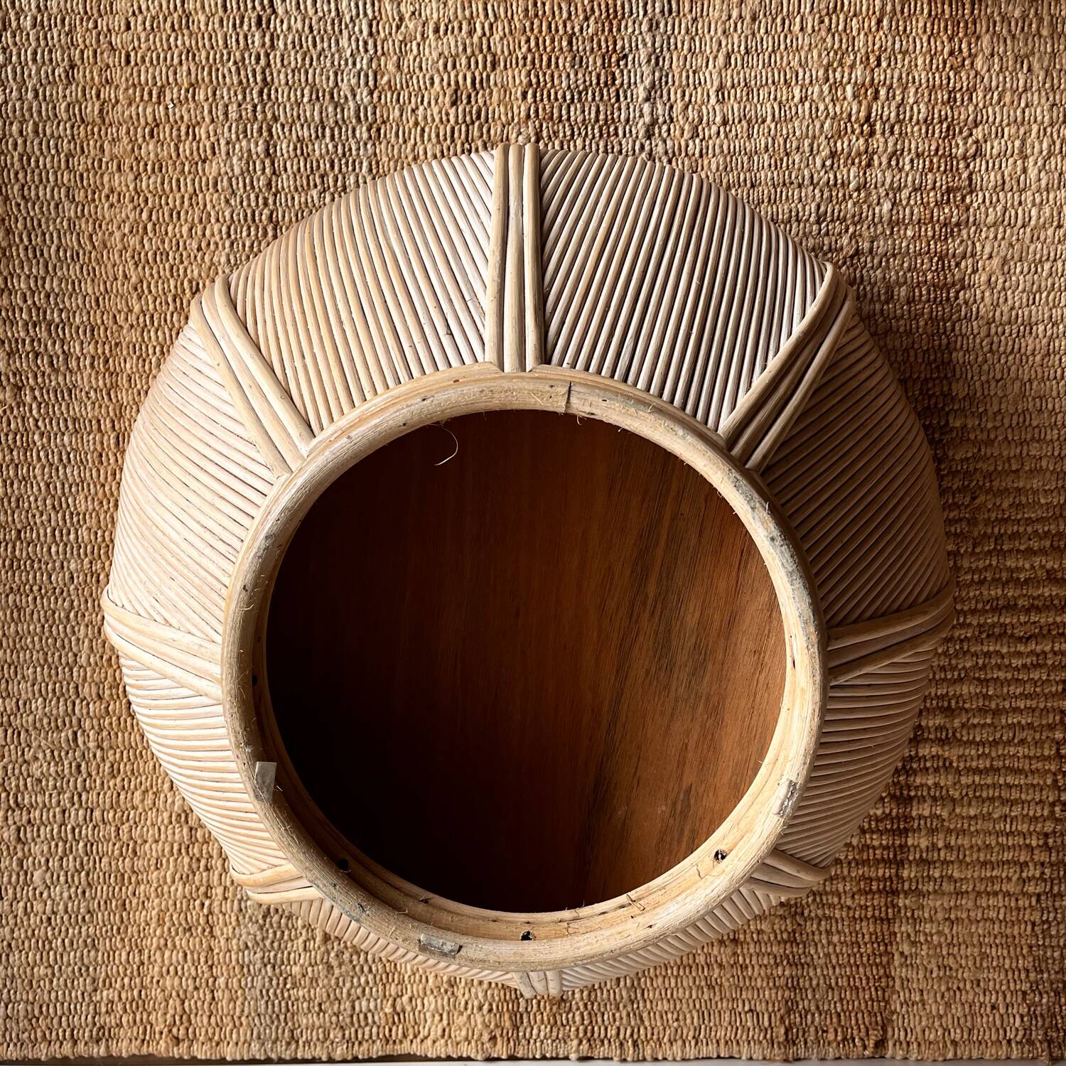 XXXL ‘Pencil reed’ rattan planter Vivai del Sud stijl