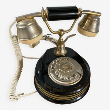 Téléphone vintage ancien noir