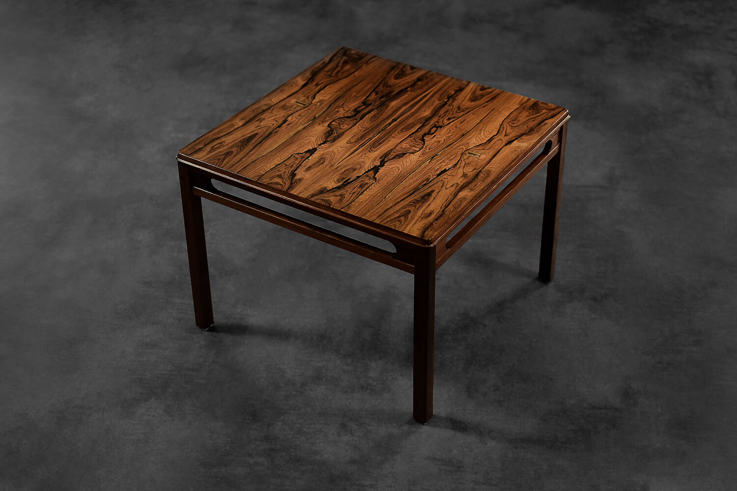 scandinavian Danish Modern Low Rosewood Coffee Table by Rasmus Solberg