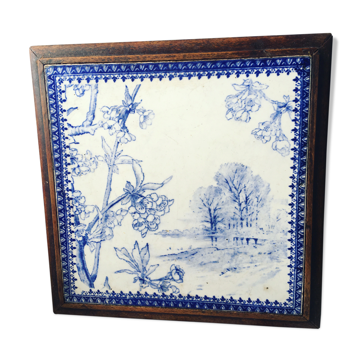 Under mat it in earthenware and wood 1920/1930