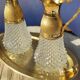 Vintage table set in chiseled glass and gilding