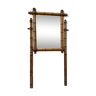 Miroir vintage bois bambou français début 1900