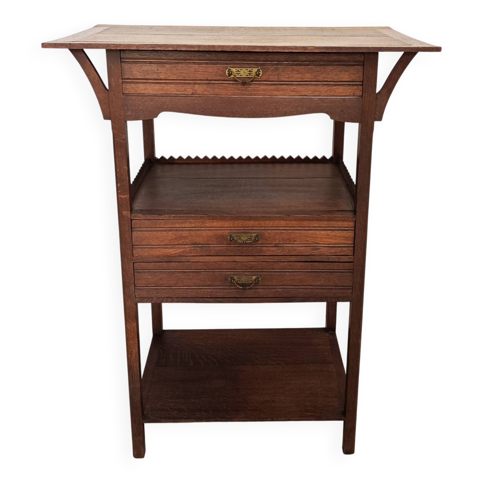 Vintage oak accent cabinet