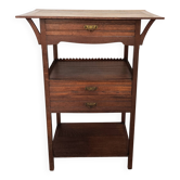 Desserte meuble d'appoint vintage en chêne