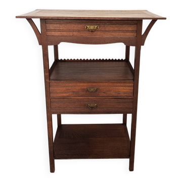 Vintage oak accent cabinet