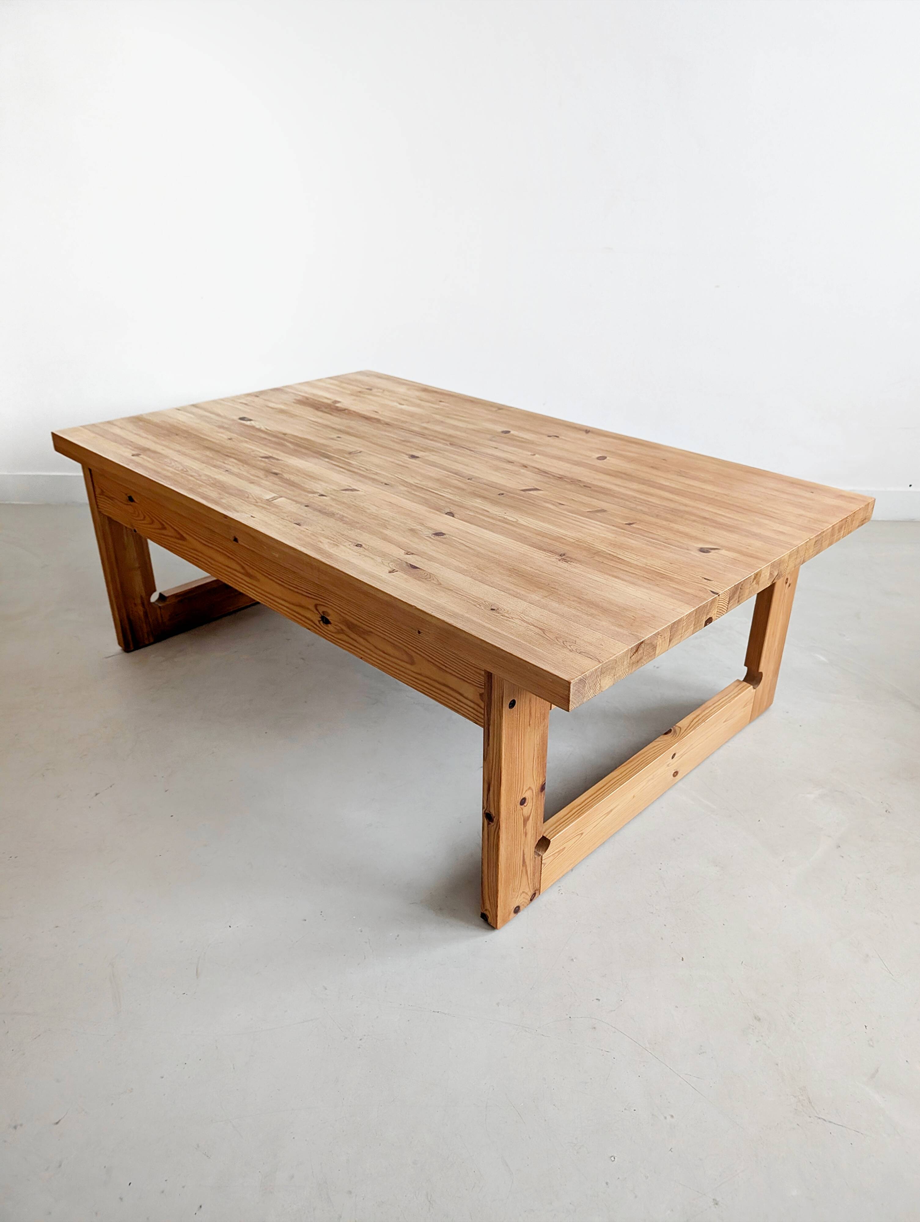 Scandinavian Pinewood Coffee Table 1970s