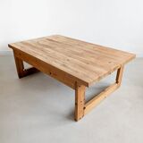 Table basse scandinave en pin, années 1970