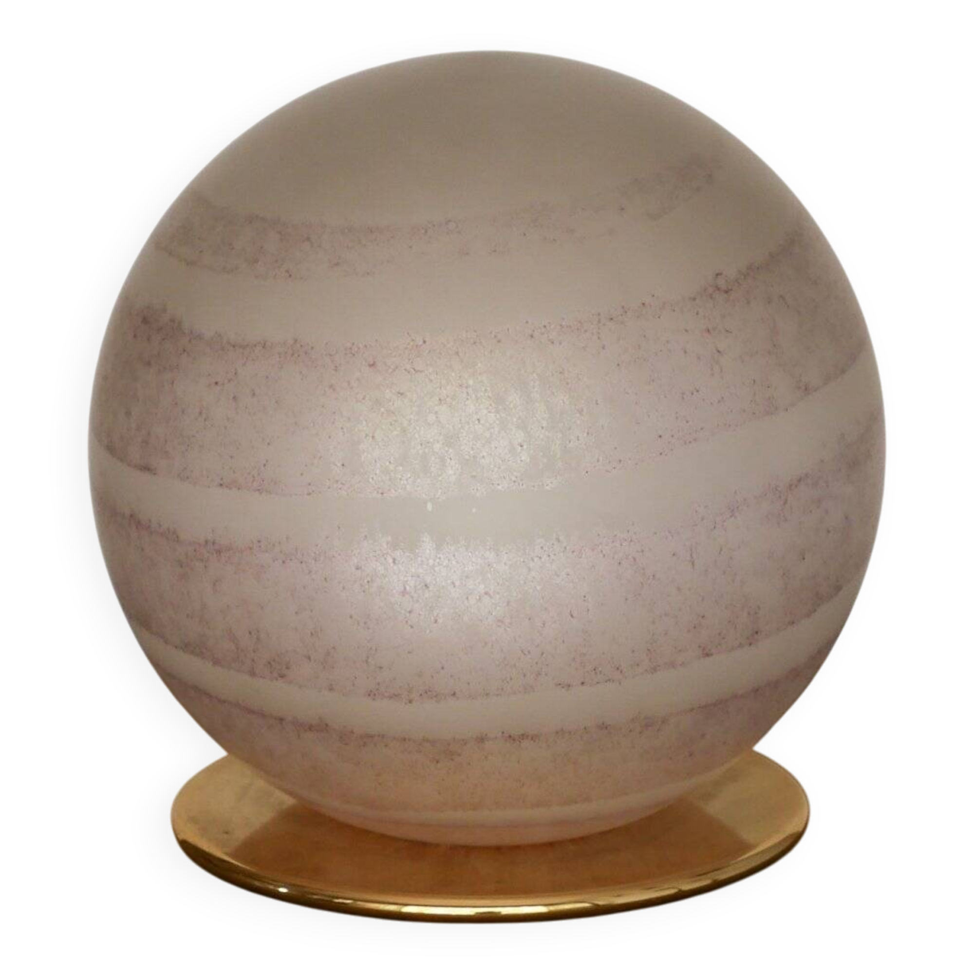 Grande lampe de table en verre de Murano satiné et corrodé Swirl de VeArt, années 80.