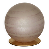 Grande lampe de table en verre de Murano satiné et corrodé Swirl de VeArt, années 80.