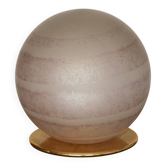 Grande lampe de table en verre de Murano satiné et corrodé Swirl de VeArt, années 80.