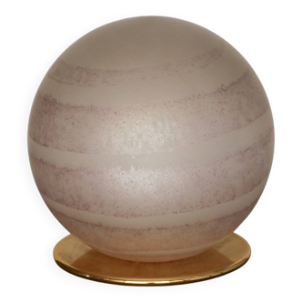 Grande lampe de table en verre de Murano satiné et corrodé Swirl de VeArt, années 80