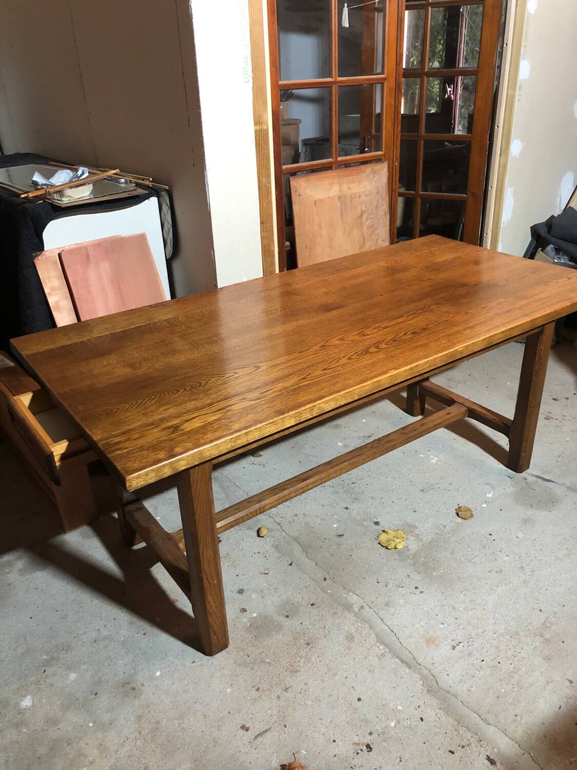 Solid oak farmhouse table