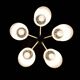 Lustre moderniste en verre de Murano et acier, style Space Age, Italie, années 1960