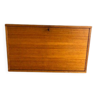 Scandinavian teak wall-mounted secretary from the 1970s