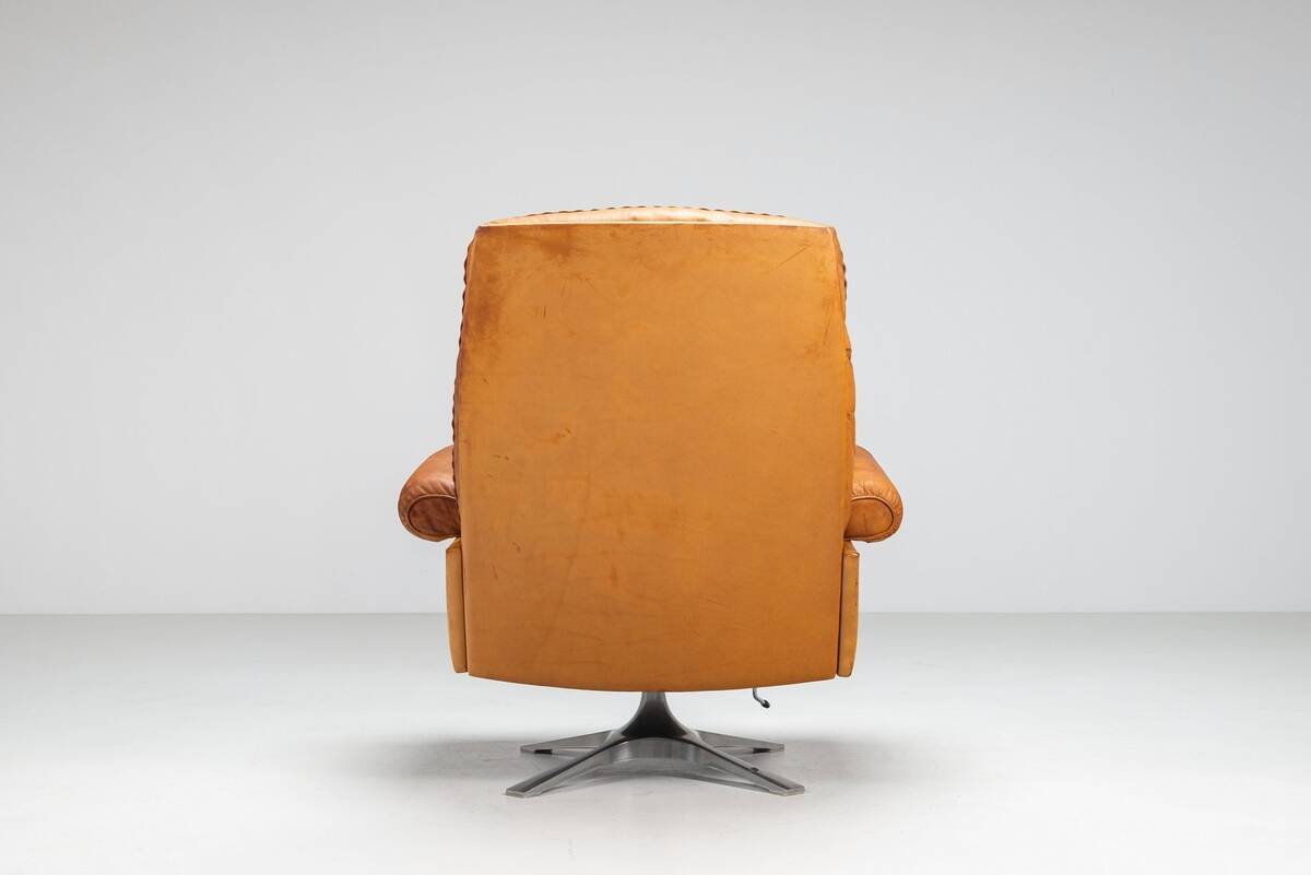 De Sede DS-31 high-back lounge chair in natural leather, Switzerland, 1970