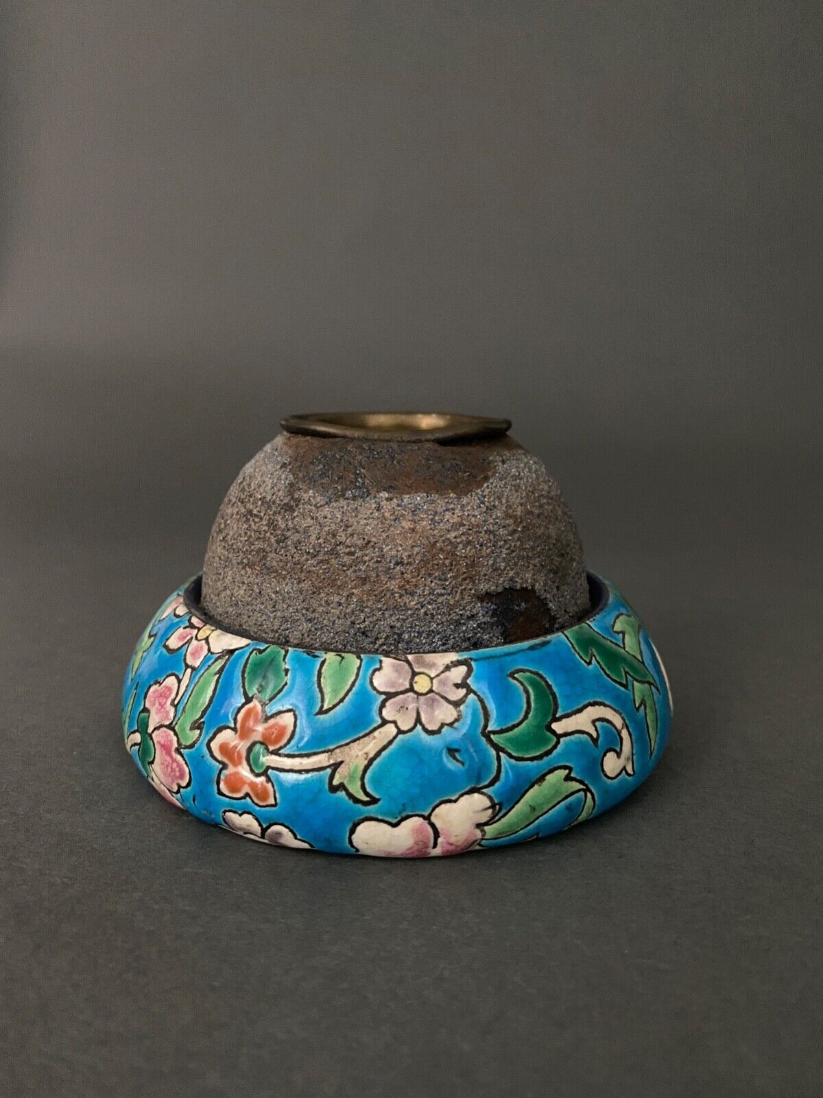 Pyrogen in Longwy XXth enamels with scraper