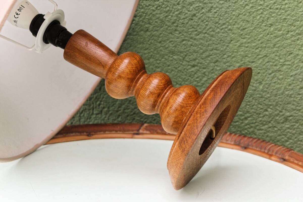 Bedside lamp, turned wood