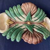 Asparagus dish in barbotine table art