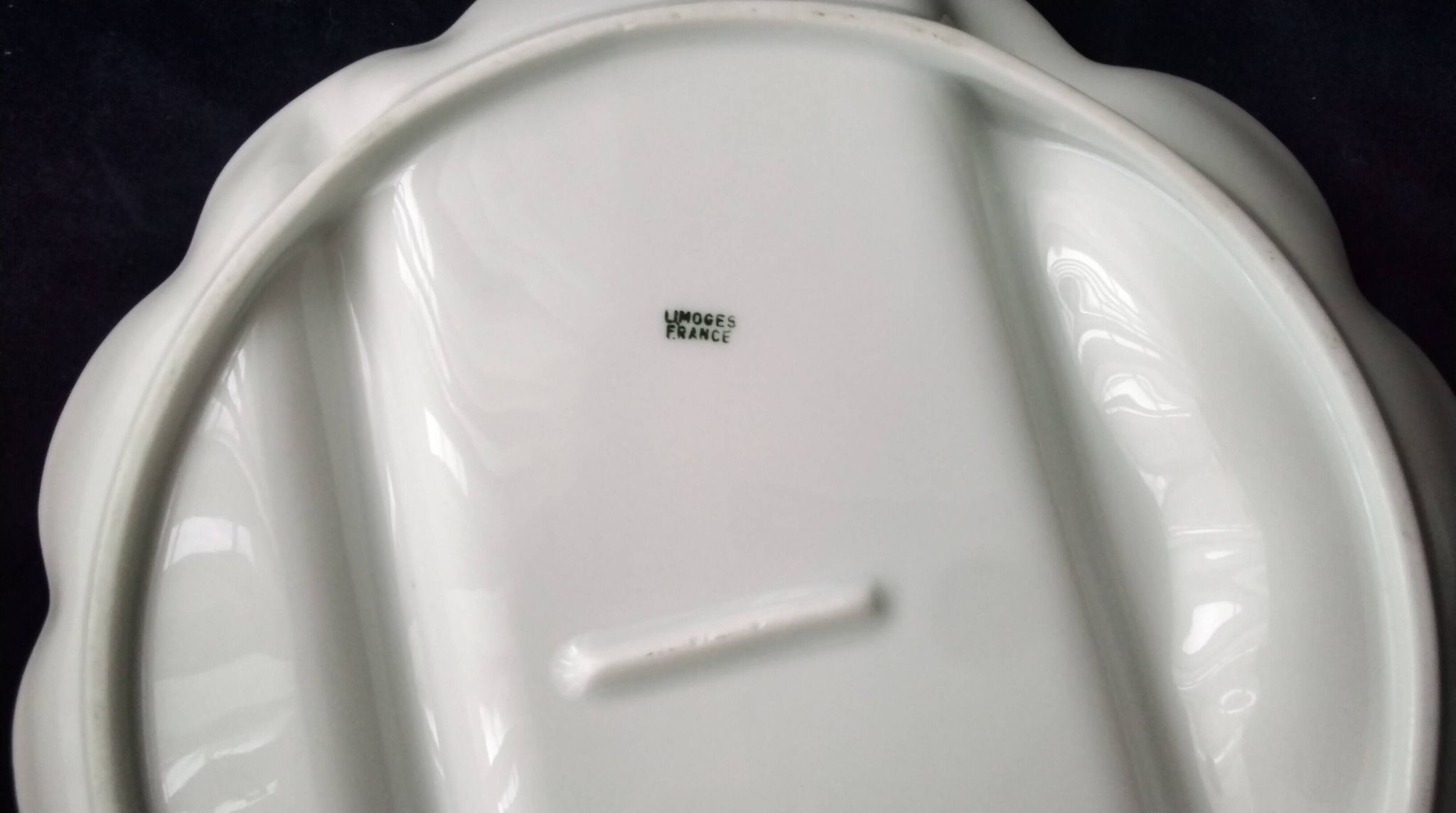 4 asparagus plates in Limoges porcelain