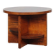 Table basse ronde en noyer et palissandre, XXe siècle