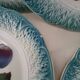 8 antique earthenware dessert plates