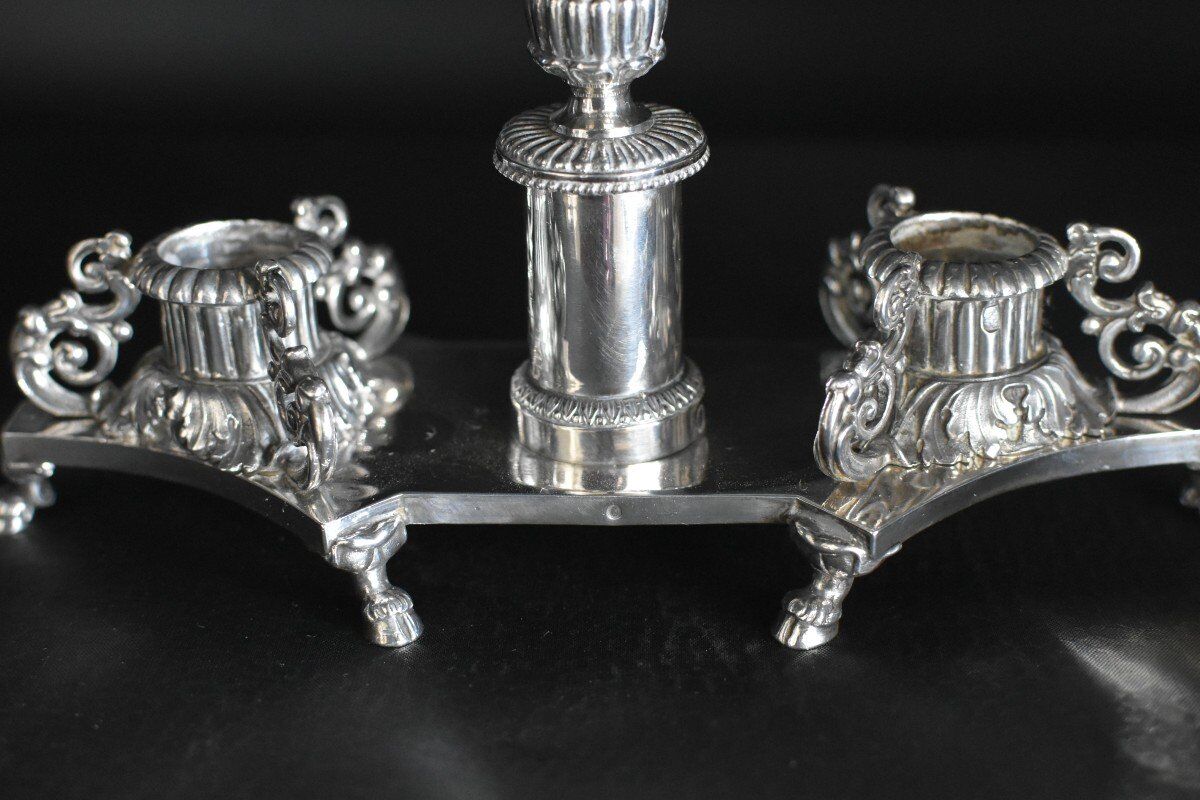 Salt shaker with double silver salters, Restoration period 1819-1838