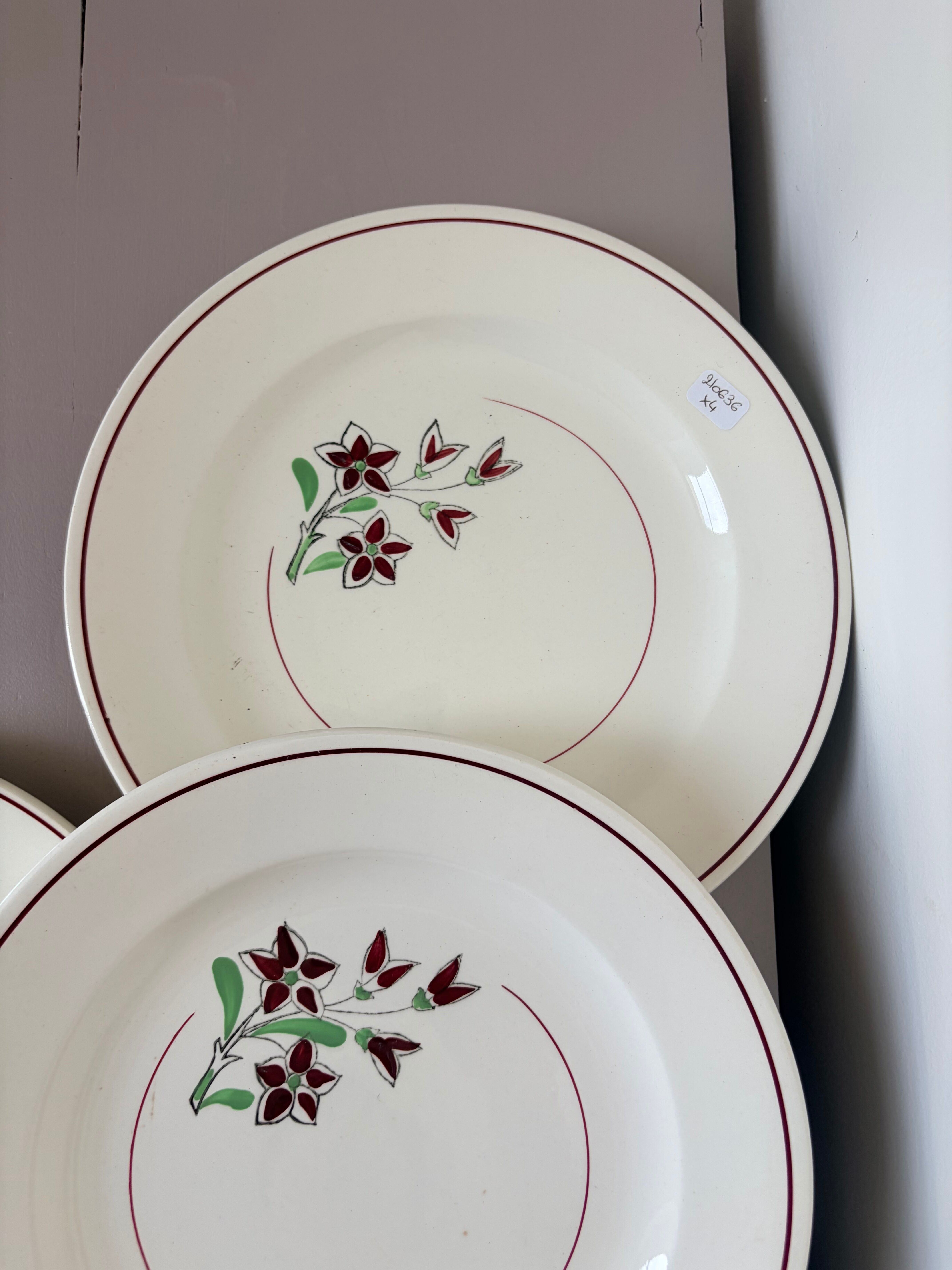 4 vintage flat plates from the Salins factory 210636