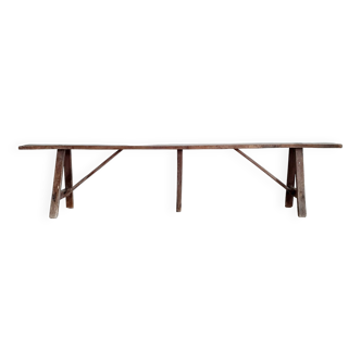 Banc de ferme ancien en bois