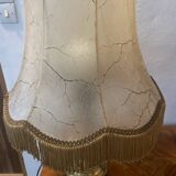 Brass and pig bladder lamp