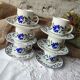 Set of 6 vintage Churchill England cups and saucers – Floral design