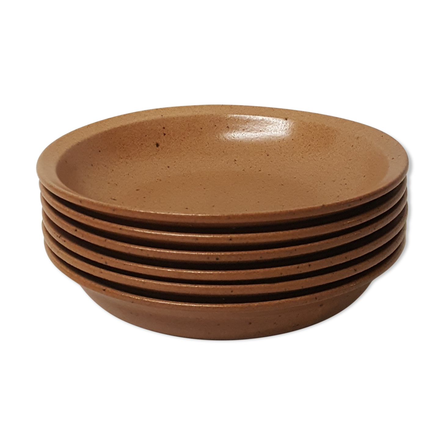 6 assiettes creuses en grès de Bourgogne Sarreguemines