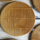 6 dessert plates or Gien cheese straw pattern