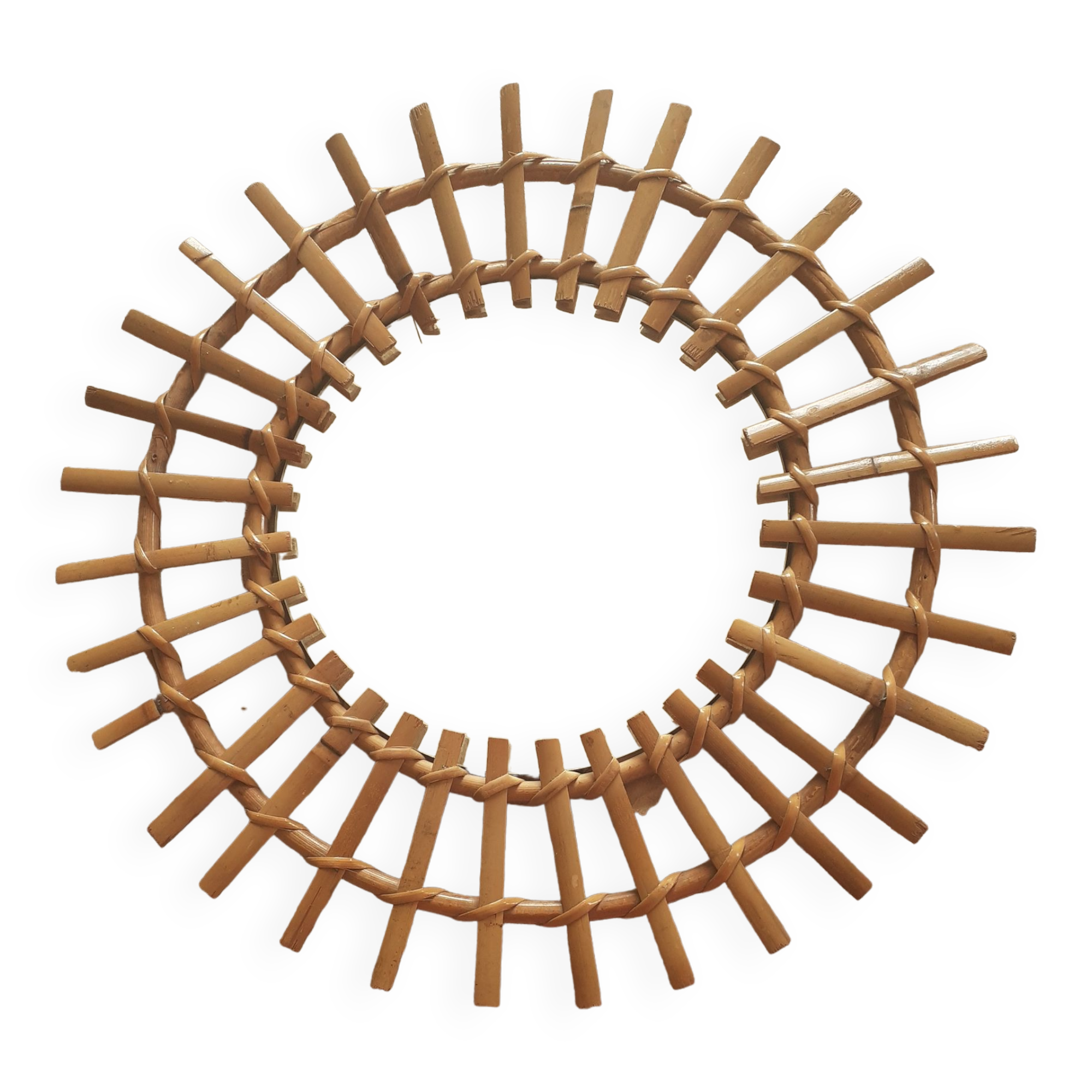 Rattan mirror
